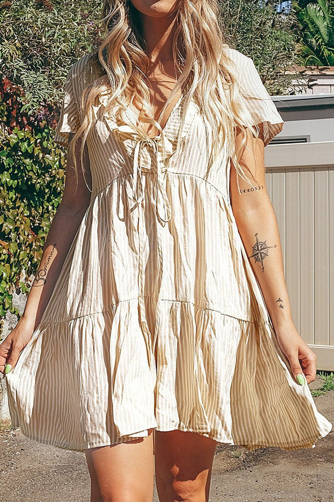 Sandy Stripe Ruffled Dress img 1