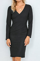 Ribbed Long Sleeve Bodycon Dress