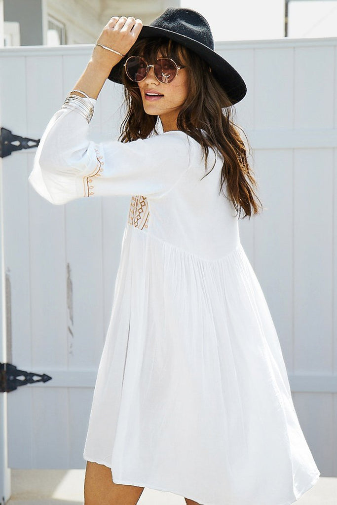 Sandy Beach Embroidery Dress img 1
